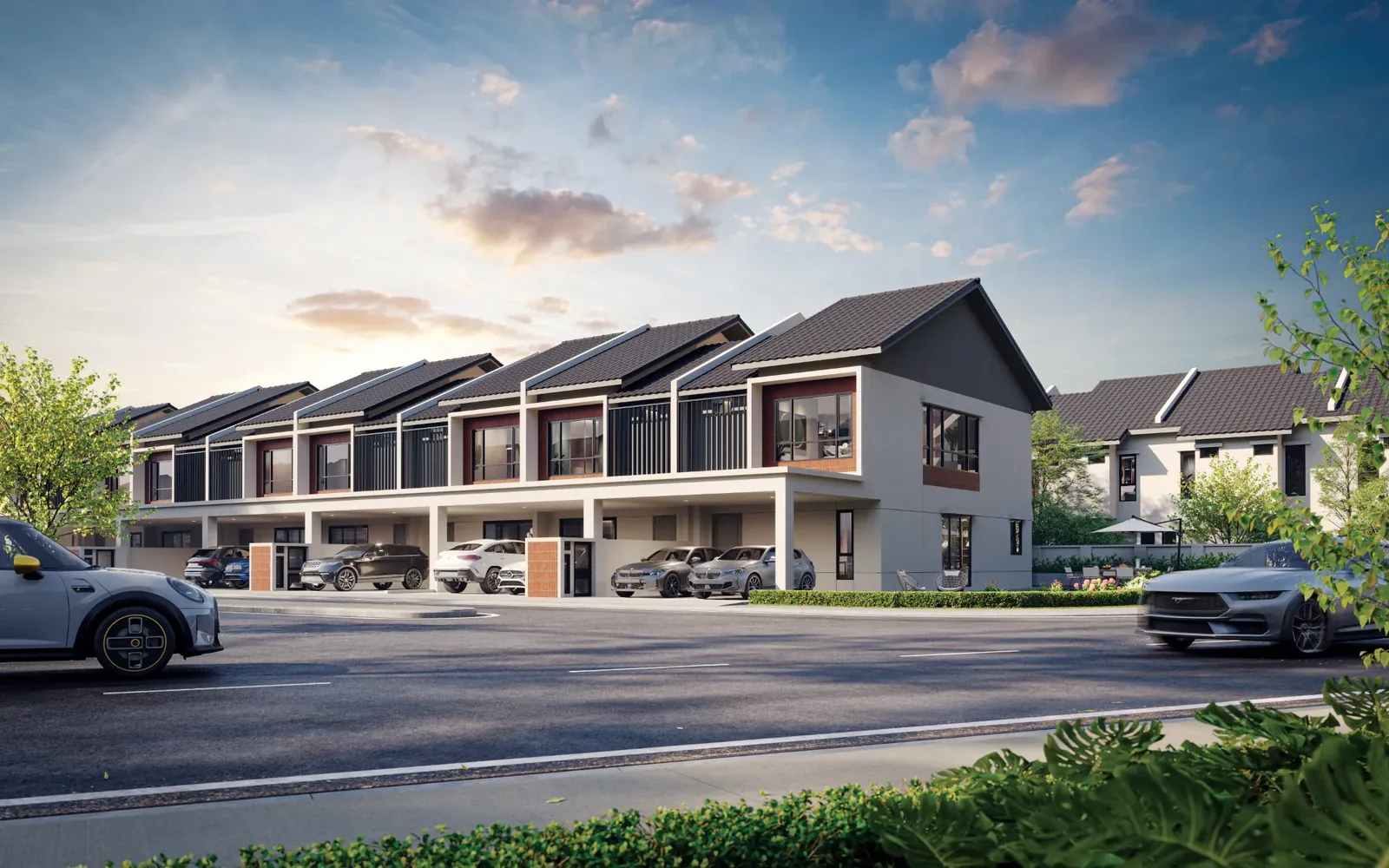 Embun Hills terrace corner unit facade
